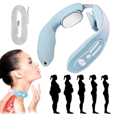 EMS Neck Acupoints Lymphvity Massager Device Intelligent Neck Massager With Heat Blue Hot Design null