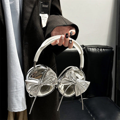 Electroplated Three-dimensional Bow Headphone Case null