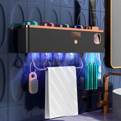Wall-Mounted Sterilizer Toothbrush & Towel Rack Revive