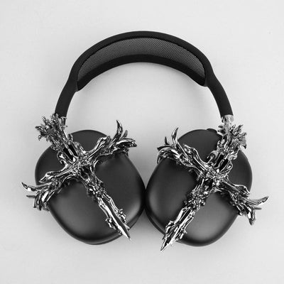 Gothic Resin Cross Headphone Cover null