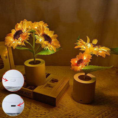 Rechargeable Sunflower LED Night Light CuddleNest Enterprise