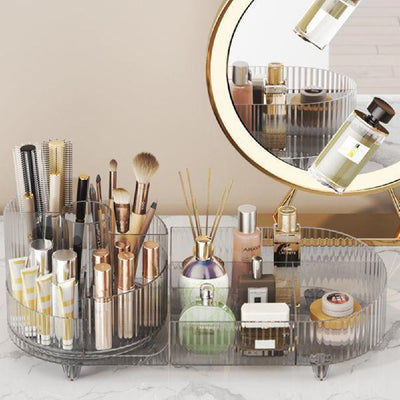 Cosmetics Storage Box Large Capacity Rotatable Dresser Table Lipstick Skin Care Products Transparent Rack Acrylic CuddleNest Enterprise